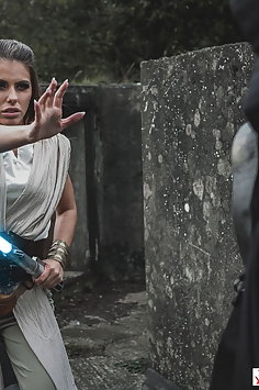Jedi knight Adriana Chechik gangbanged by 3 Sith Lords in Star Wars porn parody - image 