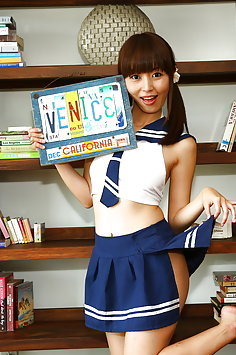 Japanese Marica Hase in schoolgirl uniform | FILF - image 