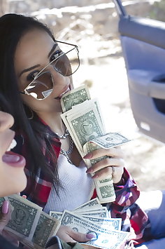 Lesbian criminals Tia Cyrus & Veronica Rodriguez scissor after robbery | Babes - image 