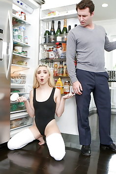 James Deen fucks blonde teen Jane Wilde in kitchen | Pimp.XXX Petite - image 