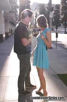 Jamie Foster sex in public downtown LA street - image 