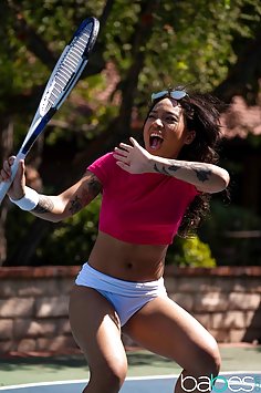 Blasian Tennis babe Honey Gold fucks white cock | Babes - image 