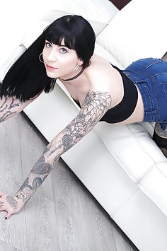 Goth Charlotte Sartre gagging blowbang | LegalPorno - image 