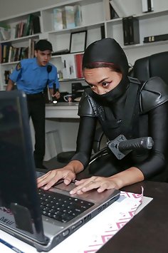 Ninja Kimberly Chi fucks bound security guard | LittleAsians - image 