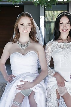 Brides Jazmin Luv & Hazel Moore fuck each other's dad before wedding | DaughterSwap - image 